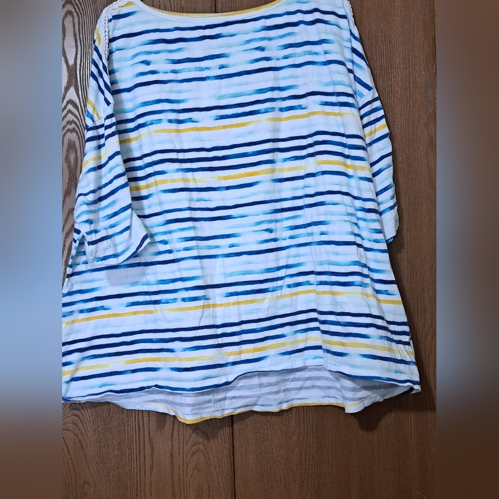 Womans plus sized boat neck shirt